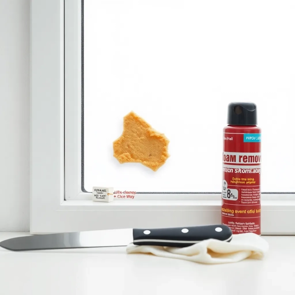 Czym usunąć piankę montażową z okna PCV