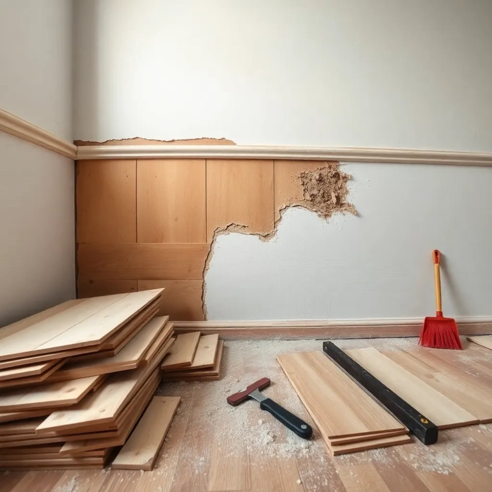 Demontaż boazerii cena