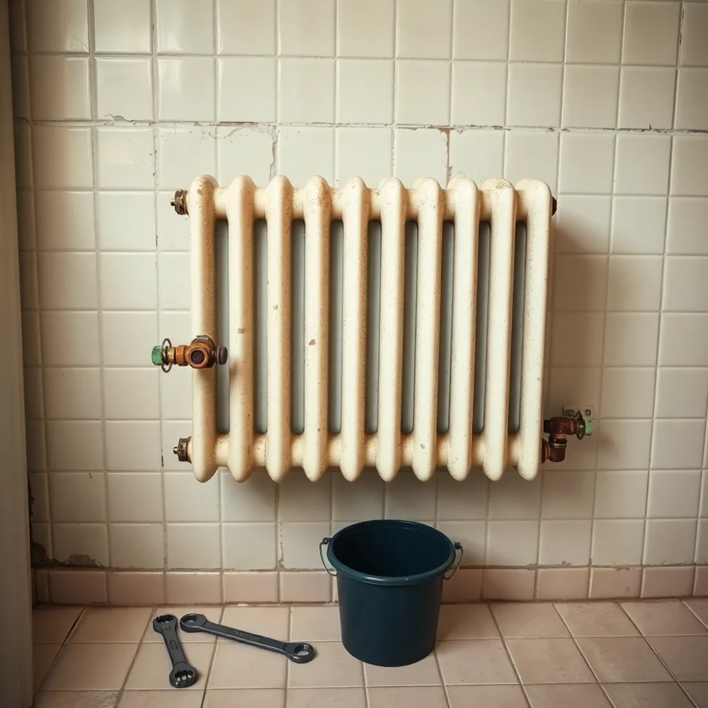 Demontaż grzejnika łazienkowego w bloku