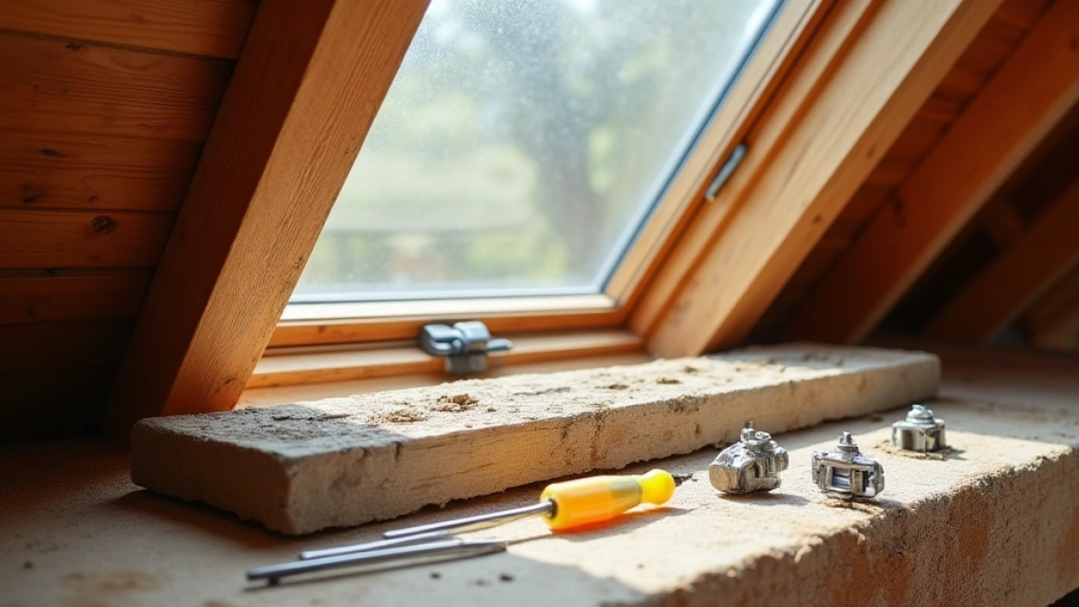 Demontaż skrzydła okna dachowego Roto