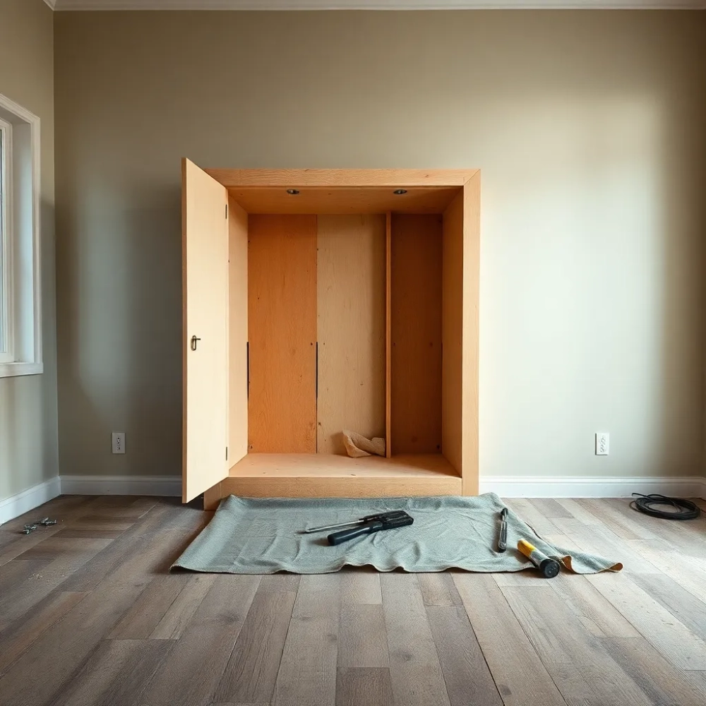 Demontaż szafy w zabudowie cena