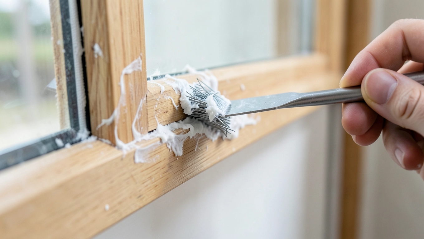 Jak usunąć zaschniętą piankę montażową z okna