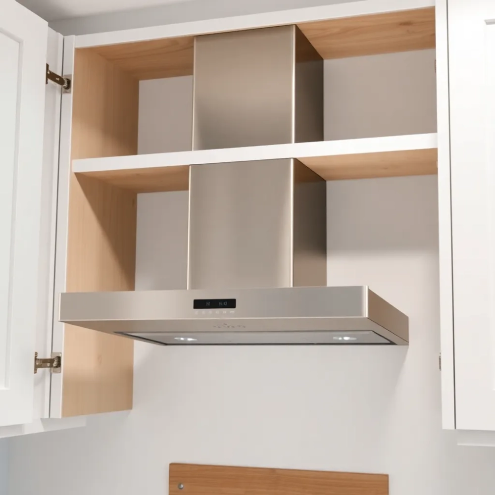 Montaż okapu teleskopowego Amica w szafce