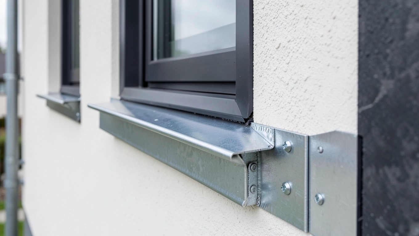 Montaż parapetów zewnętrznych z blachy