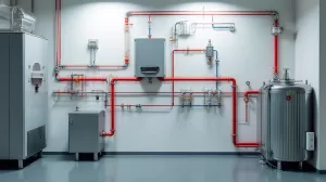 schemat instalacji co w układzie zamkniętym