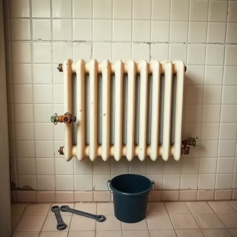 Demontaż grzejnika łazienkowego w bloku