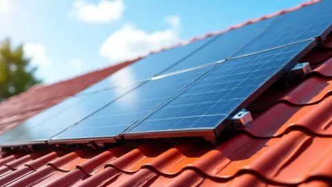 instalacja fotowoltaiczna na dachu pokrytym blachodachówką