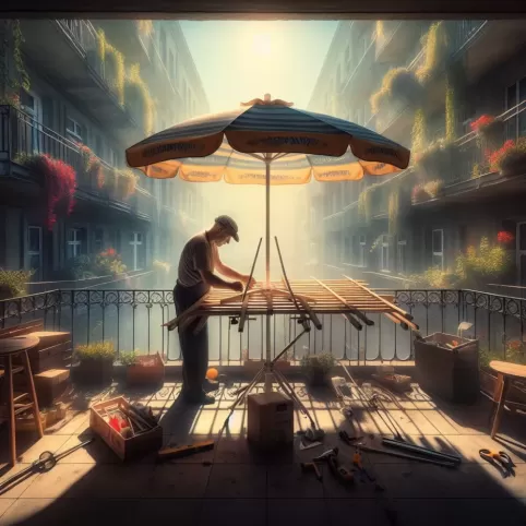 Jak zamontować parasol na balkonie