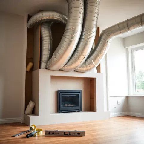 Montaż kominka z rozprowadzeniem ciepłego powietrza cena